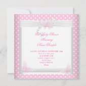 Baby shower roze pot Kitten 3CC Kaart (Achterkant)