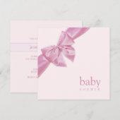 Baby shower roze roze kaart (Voorkant / Achterkant)