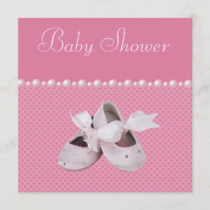 baby shower Roze schoenen, kleren en jasversterker Kaart