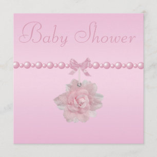 baby shower Roze, Shoes & Jewel Pacifier Kaart