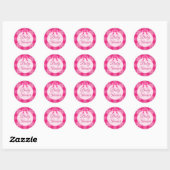 Baby shower Roze Stickers (Vel)