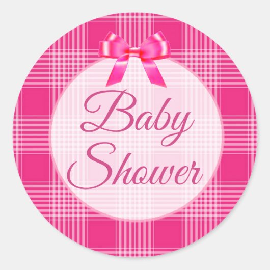 Baby shower Roze Stickers (Voorkant)
