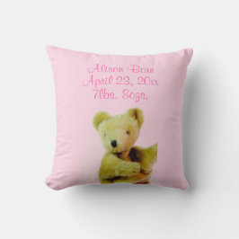 Baby shower Roze Teddy Bear Ballon Kussen