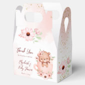 Baby shower roze teddy in een bekertje bedankdoosjes (Geopend)
