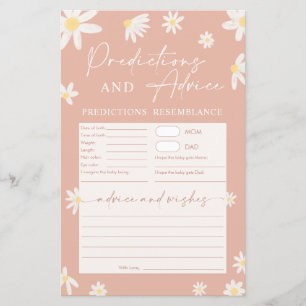 Baby shower Roze Voorspellingen en Advies Kaart
