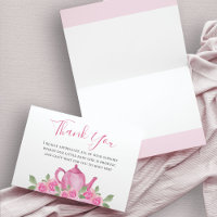Baby shower Roze Waterverf Bloemen Theepot