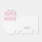 Baby shower roze witte glitter stof meisje bedankt bedankdoosjes (Uitgevouwen)
