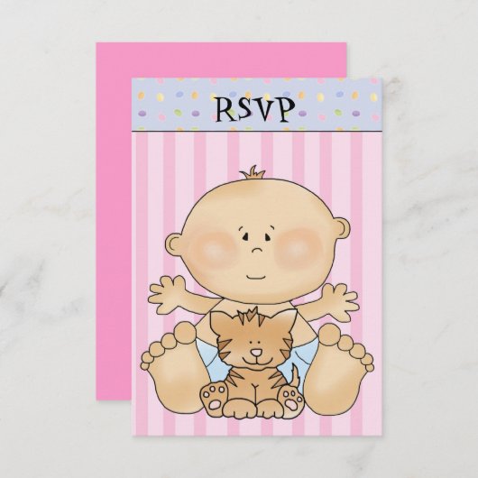 Baby shower RSVP (Devant / Derrière)