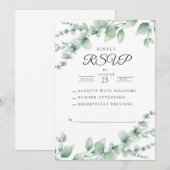 BABY SHOWER RSVP KAART (Voorkant / Achterkant)