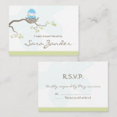 Baby shower RSVP-kaart Informatiekaartje (Voorkant / Achterkant)