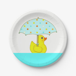 Baby Shower Rubber Eend Papieren Bordje