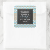Baby shower Rustic Blue Boy faveur autocollant 365 (Sac)