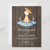 Baby shower Rustic Boy Giraffe par mail Invitation (Devant)