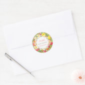 Baby shower Rustic Floral Wreath Sticker (Envelop)