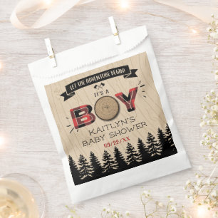 Baby shower "Rustic Forest Pset Lumberjack Boys" Bedankzakje