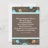 Baby shower Rustic Herfst Pumpkins Cute Bedankt (Achterkant)