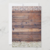 Baby shower "Rustic Sunflower Floral String Lights Kaart (Achterkant)