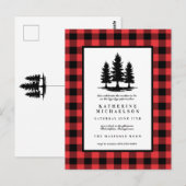 BABY SHOWER | Rusticale bos buffelruitjes Briefkaart (Voorkant / Achterkant)