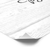 Baby shower rustique affiche d'accueil (Coin)