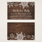 Baby shower Rustique de Snowflakes d'hiver Apporte (Devant & derrière)