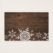 Baby shower Rustique de Snowflakes d'hiver Apporte (Dos)