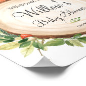 Baby shower Rustique des animaux de bois Affiche d (Coin)
