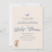 Baby shower Rustique New Herd Cute Invitation (Dos)