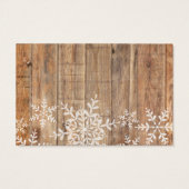 Baby shower Rustique Snowflakes Apportez un livre (Dos)