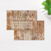 Baby shower Rustique Snowflakes Apportez un livre (Bureau)