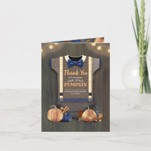Baby shower Rustische Herfst Pumpkin Hartelijk dan Bedankkaart