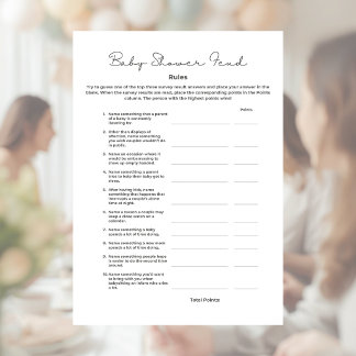 Baby Shower Ruzie Spel met Antwoorden Briefhoofd