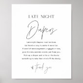 Baby shower 's nachts achteroverblijfstips poster (Voorkant)