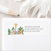 Baby shower Safari Adventure Étiquette de adresse (En situation)