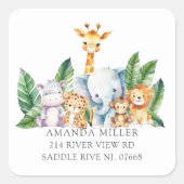 Baby shower Safari Adventure Étiquette de adresse (Devant)