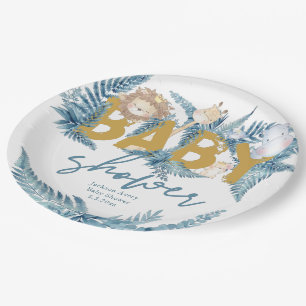 baby shower Safari Animals Custom Papieren Bordje