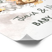 Baby shower Safari Animaux Accueil Poster (Coin)