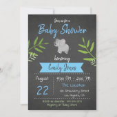 Baby shower Safari Boy Chalkboard Invitation (Devant)