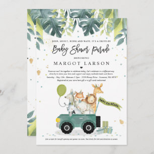 Baby shower Safari Drive By Baby shower Invitation
