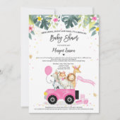 Baby shower Safari Drive By Baby shower Invitation (Devant)
