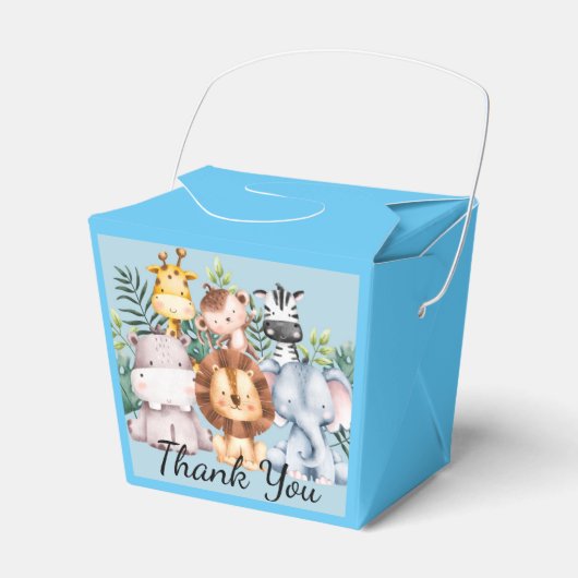 Baby shower Safari Favor Box Bedankdoosjes (Voorkant Zijde)