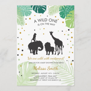 Baby shower Safari invitation Zoo Wild Jungle