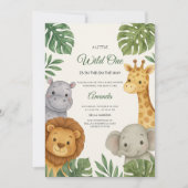 Baby shower Safari Jungle Invitation (Devant)