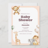 Baby shower Safari Jungle Invitation (Devant)