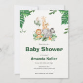 Baby shower Safari Jungle Invitation (Devant)