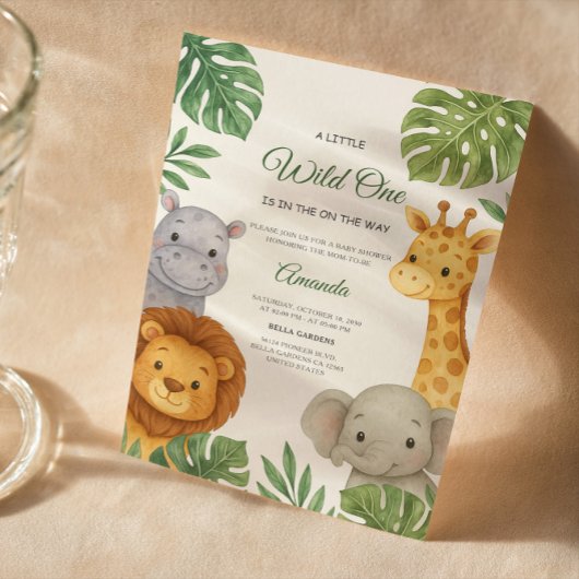 Baby shower Safari Jungle Invitation