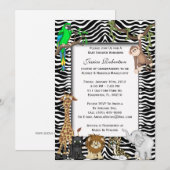 Baby shower Safari Jungle Invitation (Devant / Derrière)