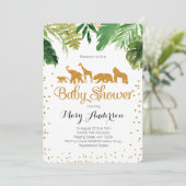 Baby shower Safari Jungle Invitation (Debout devant)
