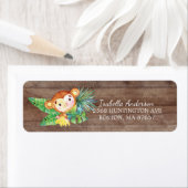 Baby shower Safari Jungle Monkey Étiquette de adre (En situation)