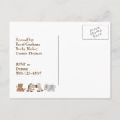 Baby shower Safari Postcard Invitation (Dos)