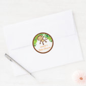 Baby shower Safari Singe Favoriser Stickers (Enveloppe)